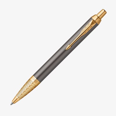 Parker IM Pioneers Collection Ballpoint Pen - Grey Arrow Gold Trim