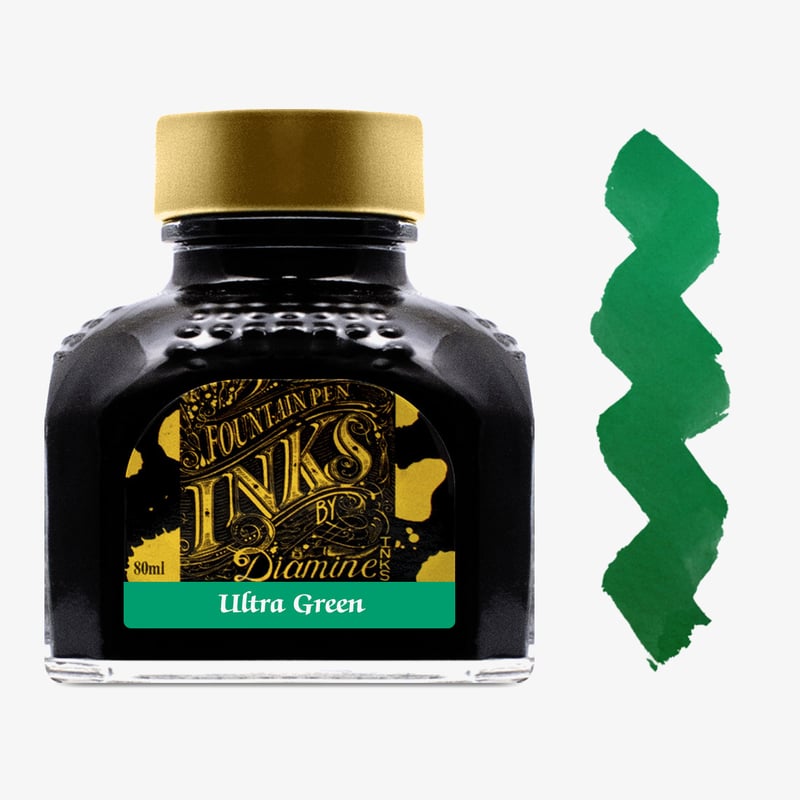 Diamine Inks Diamine Ink Bottle 80ml - Ultra Green