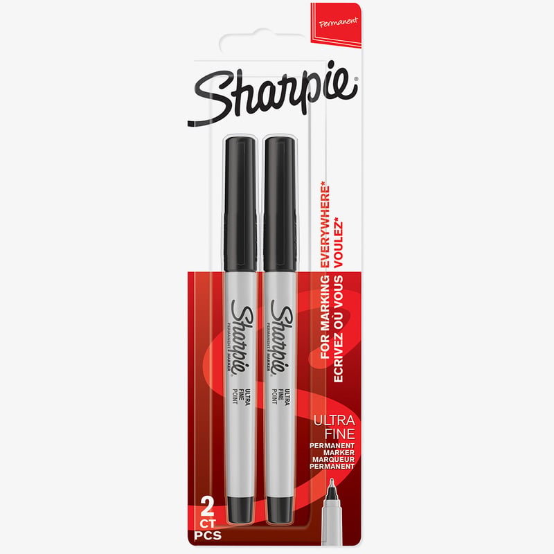 Sharpie Sharpie Ultra Fine Marker Pens - Black (Blister of 2)
