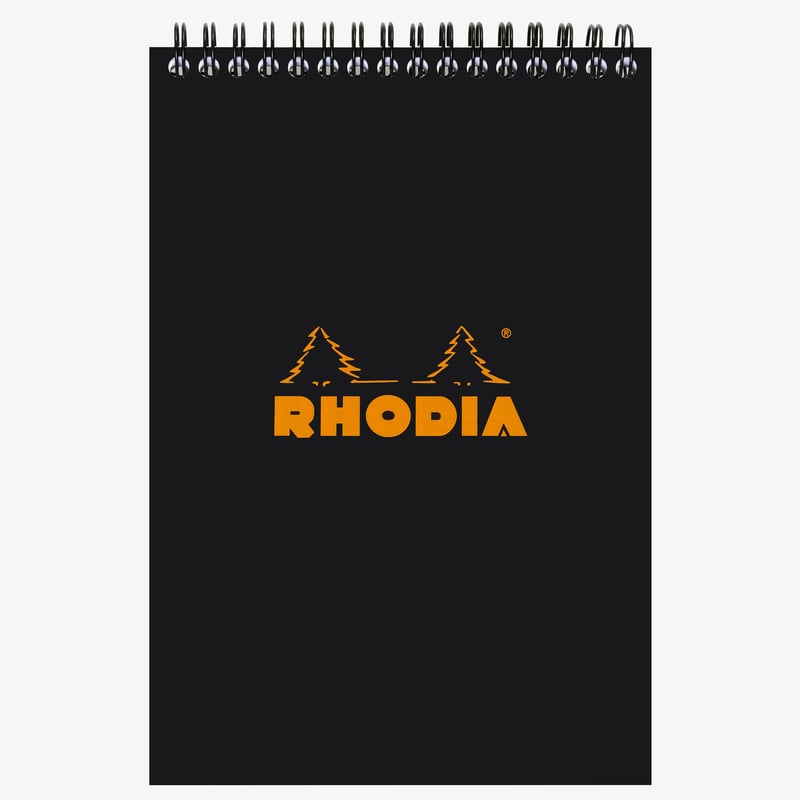 Rhodia Rhodia Classic Wirebound Notepad - Large - Black - Squared