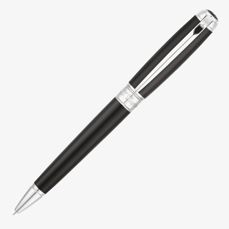 S.T. Dupont S.T. Dupont Line-D Medium Ballpoint Pen - Black & Palladium