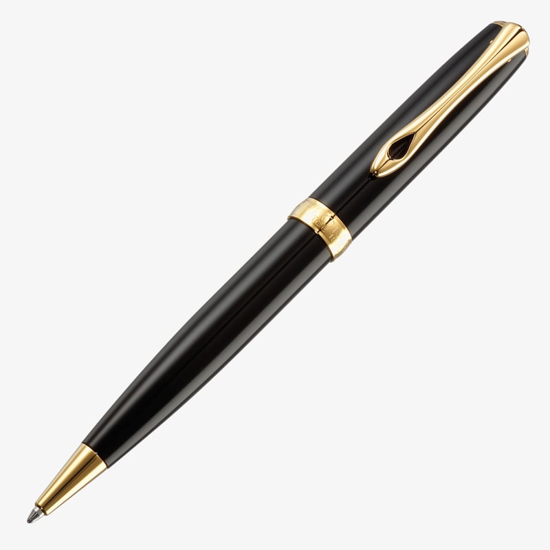 Diplomat Diplomat Excellence A2 Ballpoint Pen - Black Lacquer Gold Trim