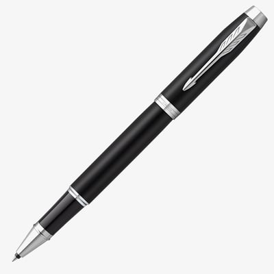 Parker IM Rollerball Pen - Matte Black Chrome Trim