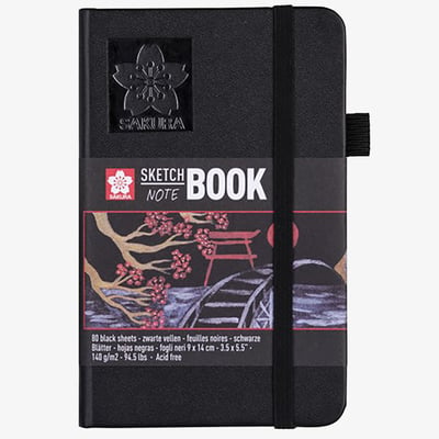 Sakura Sketchbook - Black Pages - 9 x 14cm