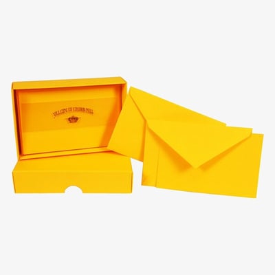 Crown Mill Colour Line Set of 25 Cards and Envelopes - Mango