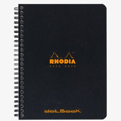 Rhodia Classic Wirebound Notebook - Medium - Black - Dotted