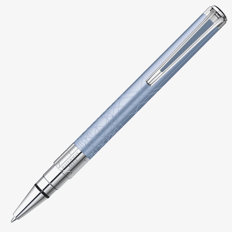 Waterman Waterman Perspective Ballpoint Pen - Decorative Azure Blue Chrome Trim