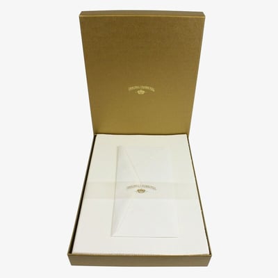 Crown Mill Golden Line DL 100gsm Set of 25 Sheets and Envelopes - White