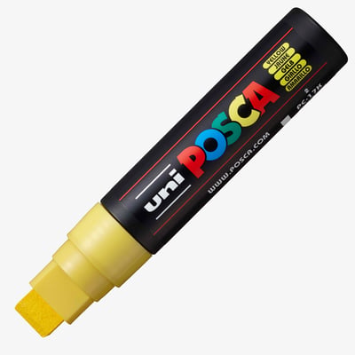 POSCA PC-17K Extra Broad Chisel Tip Marker Pen - Yellow
