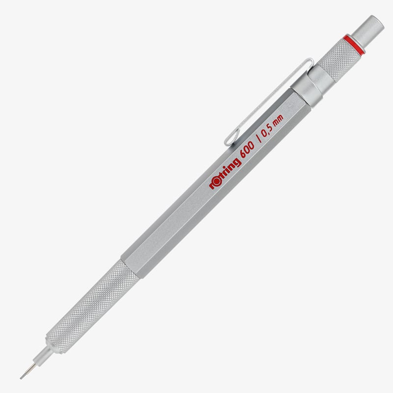 Rotring Rotring 600 Mechanical Pencil - Silver Barrel - 0.50mm