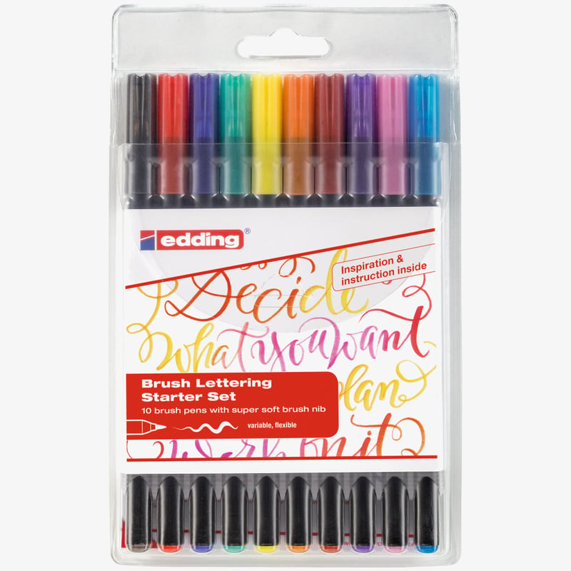 Edding Edding 1340 Fibre Tip Pen - Assorted Colours (Wallet of 10)