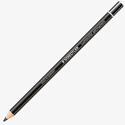 Staedtler Lumocolor Glasochrom Permanent Marker Pencil - Black