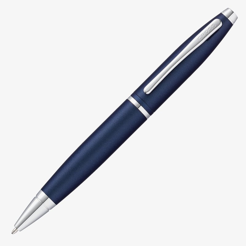 Cross Cross Calais Ballpoint Pen - Midnight Blue Chrome Trim