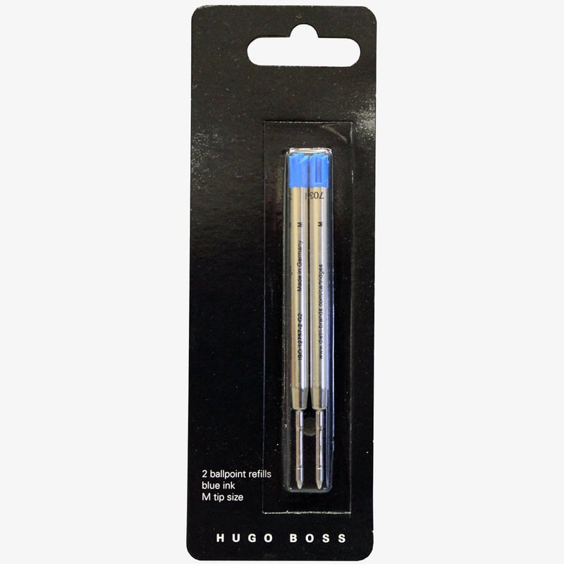 Hugo Boss Hugo Boss Ballpoint Refill - Medium - Blue (Pack of 2)
