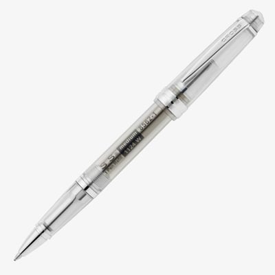 Cross Bailey Light Ballpoint Pen - Translucent Clear Resin with Bright Chrome Trim