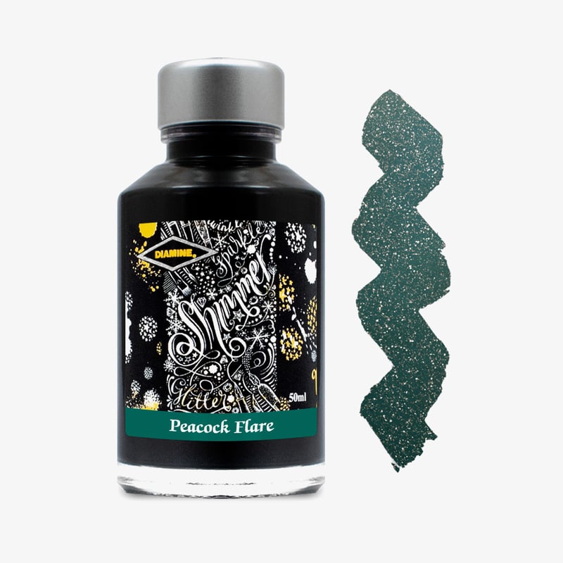 Diamine Inks Diamine Shimmering Ink Bottle 50ml - Peacock Flare