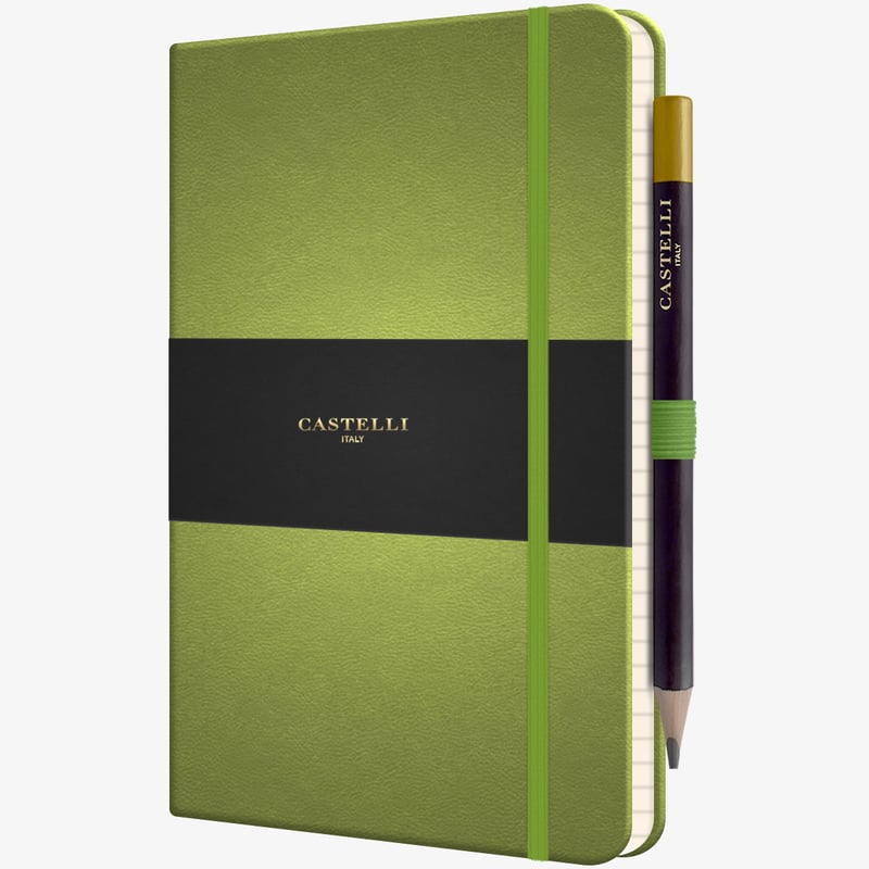 Castelli Castelli Tucson Hardback Medium Notebook - Ruled - Bright Green