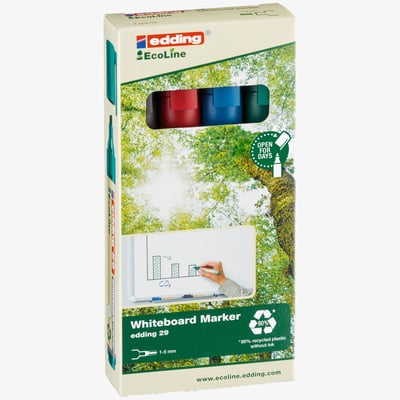 Edding Edding 29 EcoLine Whiteboard Markers - Assorted Colours (Pack of 4)