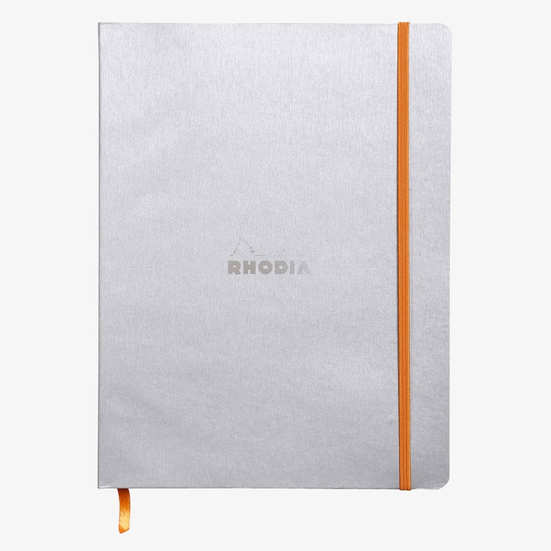Rhodia Rhodia Softcover Notebook - Large - Silver - Lined