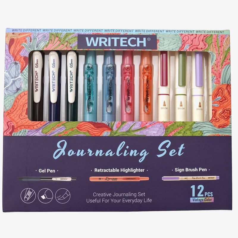 Writech Writech Color Coded Journal Kit - Vintage Colors (Box of 12)