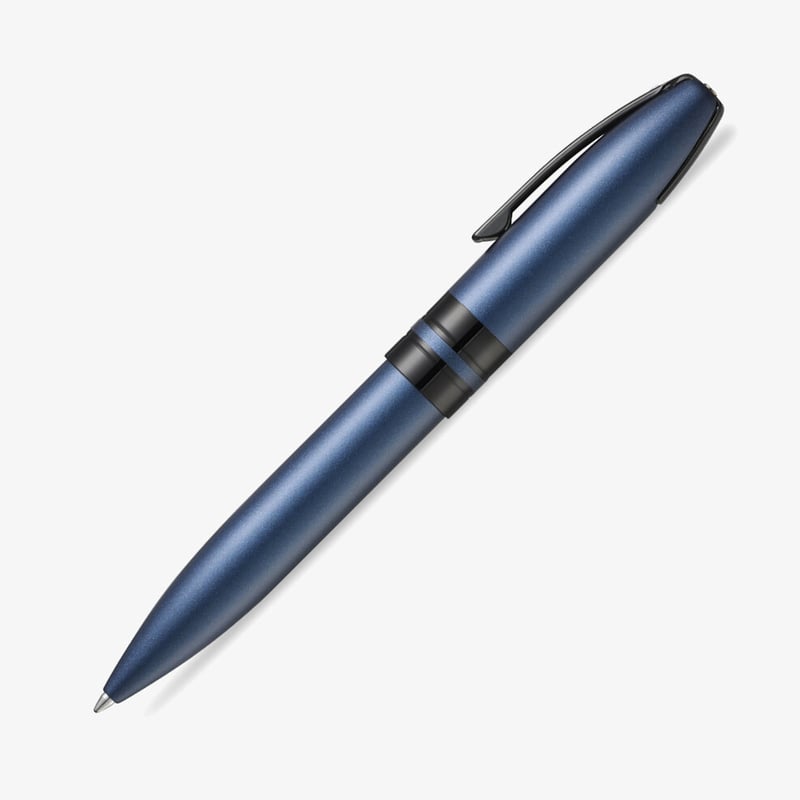 Sheaffer Sheaffer Icon Ballpoint Pen - Metallic Blue Lacquer Gloss Black PVD Trim