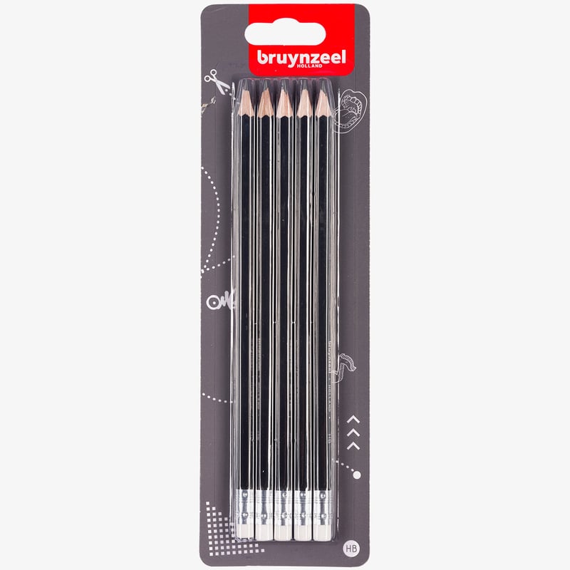 Bruynzeel Bruynzeel Graphite Pencils - HB (Blister of 5)