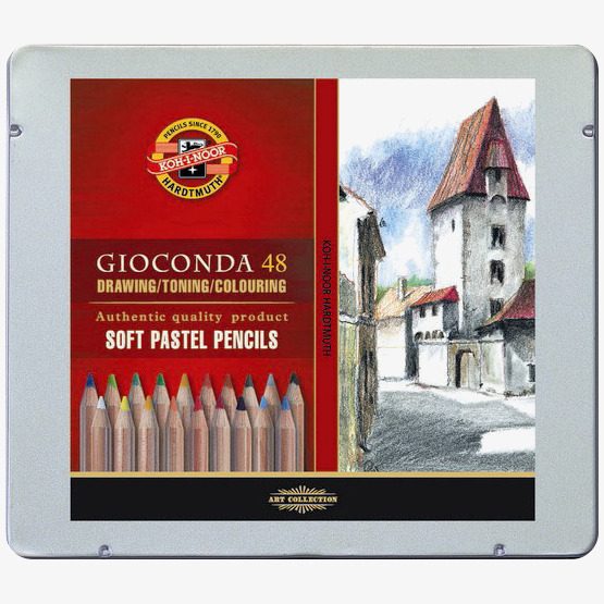Koh-I-Noor Koh-I-Noor 8829 Dry Chalk Pencils - Assorted Colours (Tin of 48)