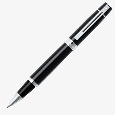 Sheaffer 300 Rollerball Pen - Gloss Black Chrome Trim
