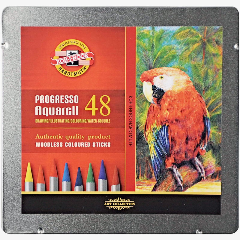 Koh-I-Noor Koh-I-Noor 8786 Woodless Aquarell Coloured Pencils - Assorted Colours (Tin of 48)