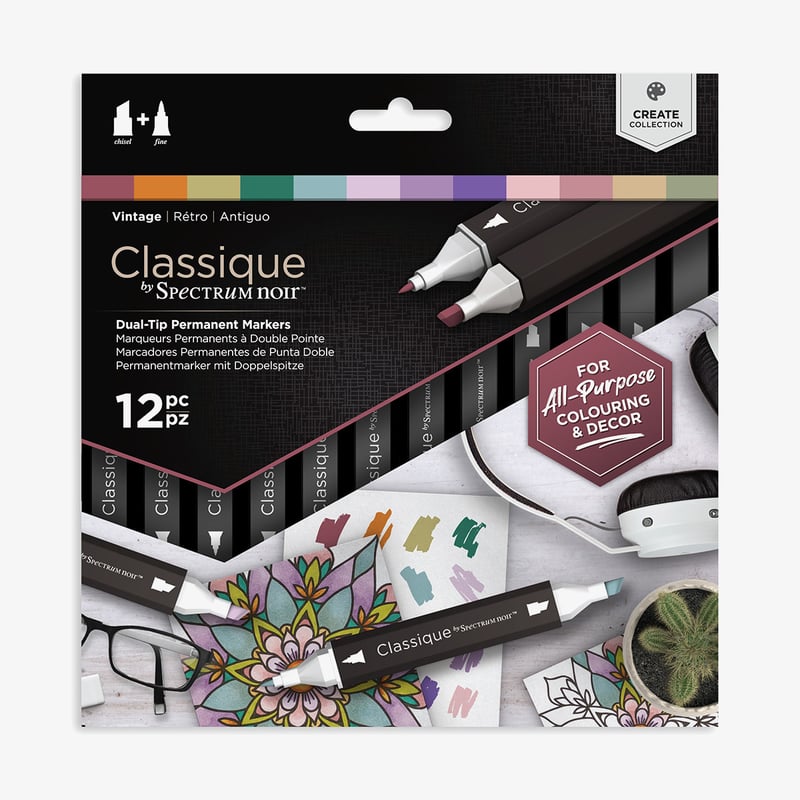 Spectrum Noir Spectrum Noir Classique Markers - Classic Vintage (Pack Of 12)