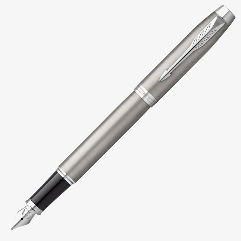 Parker Parker IM Fountain Pen - Brushed Metal Chrome Trim