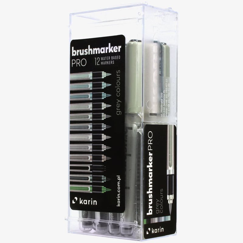 Karin Karin Brushmarker PRO Set - Grey Colours (Pack of 12)
