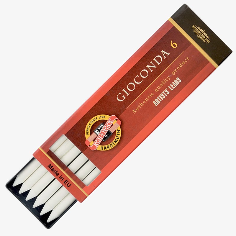 Koh-I-Noor Koh-I-Noor 4371 White Drawing Chalks - 5.6mm x 120mm