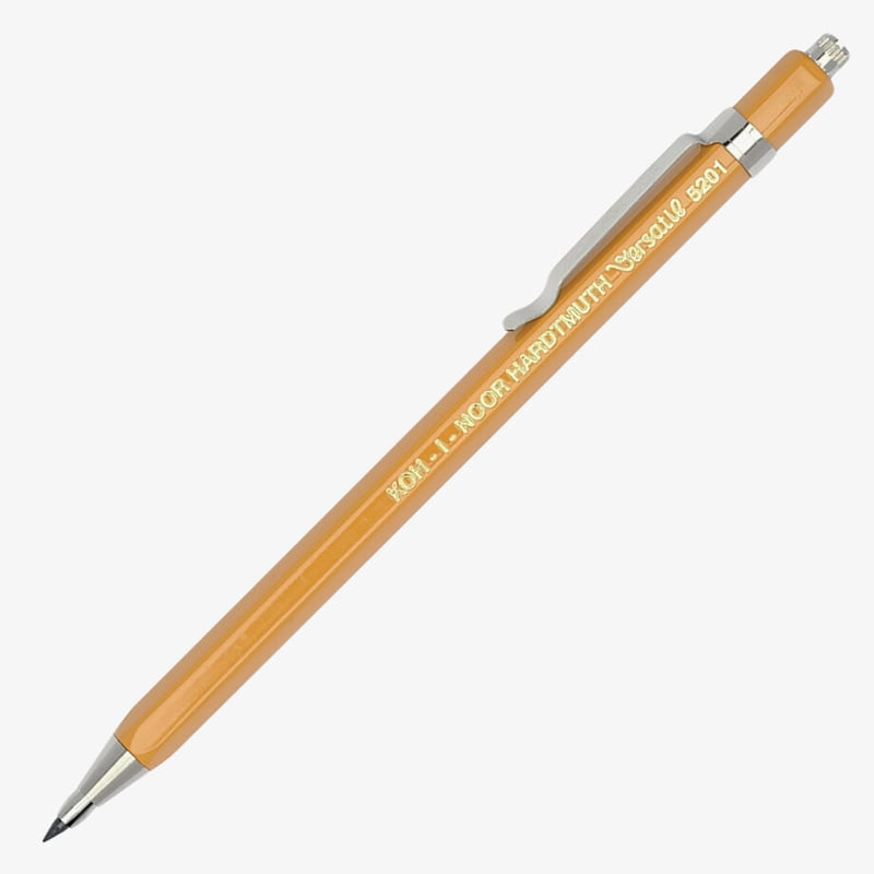 Koh-I-Noor Koh-I-Noor 5201 Mechanical Clutch Leadholder - 2.0mm - Yellow with Clip