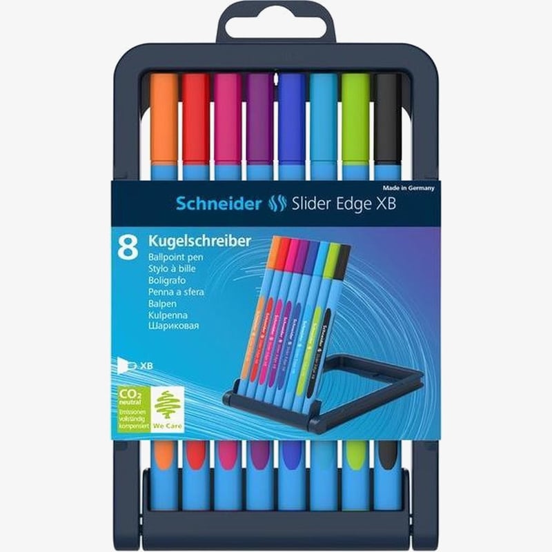 Schneider Schneider Slider Edge Ballpoint Pen - Extra Broad - Assorted Colours (Pack of 8)