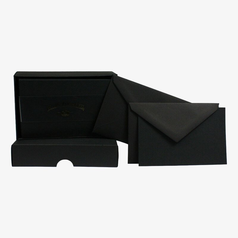 Crown Mill Crown Mill Colour Line Set of 25 Cards and Envelopes - Black