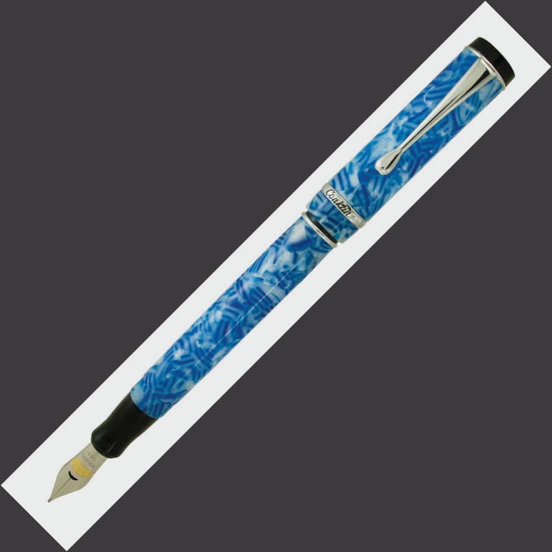 Conklin Conklin Duragraph Fountain Pen - Ice Blue Chrome Trim
