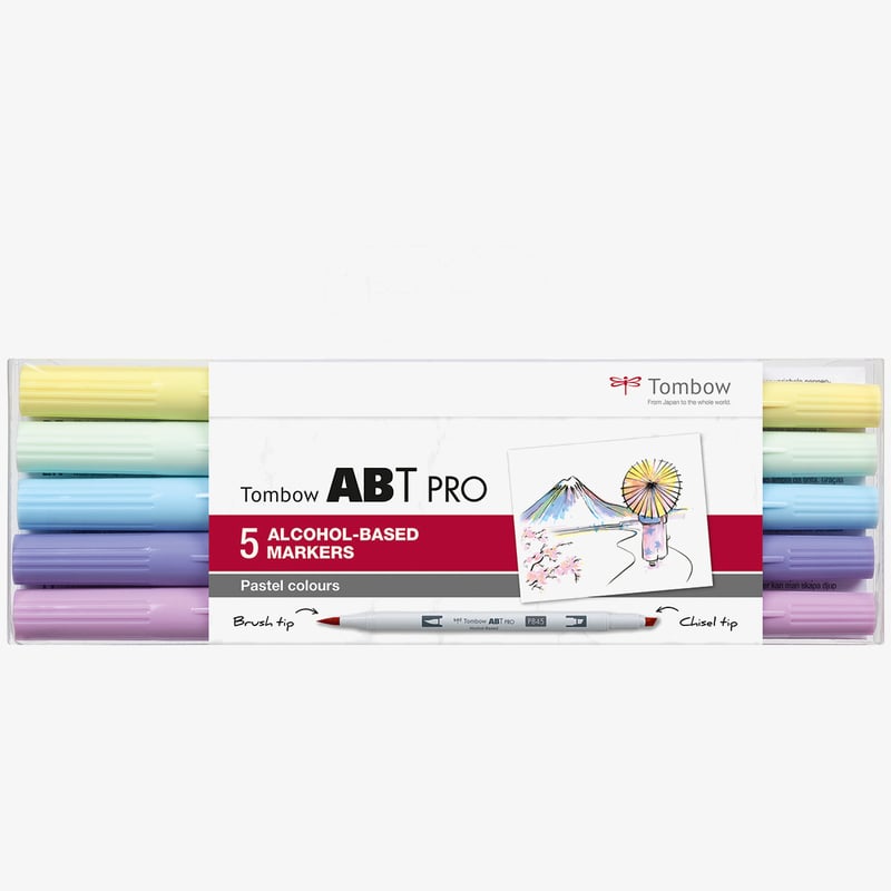 Tombow Tombow ABT PRO Markers - Pastel Colours (Pack of 5)