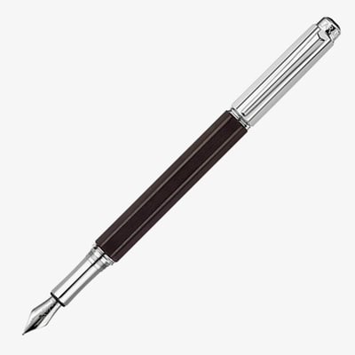 Caran d'Ache Varius Ebony Fountain Pen - Rhodium Coated