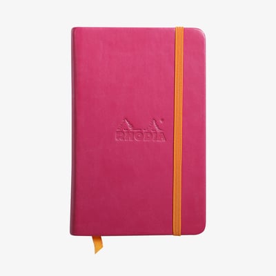 Rhodia Hardcover Notebook - Small - Raspberry - Plain