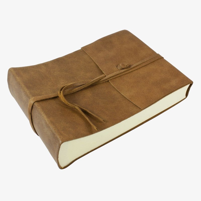 Papuro Papuro Amalfi Leather Photo Album - Tan - Small