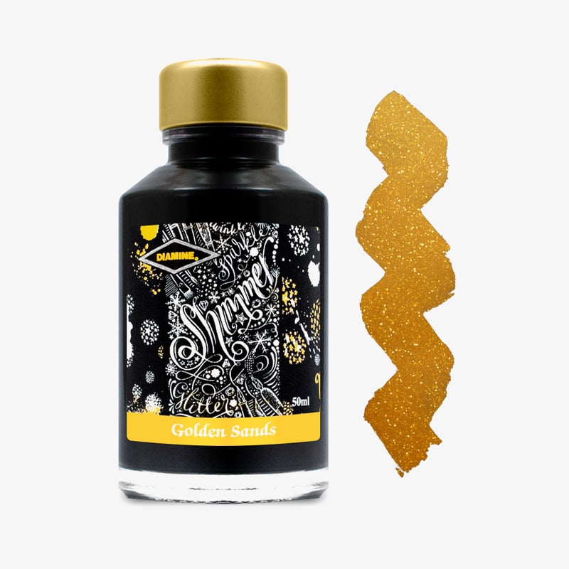 Diamine Inks Diamine Shimmering Ink Bottle 50ml - Golden Sands