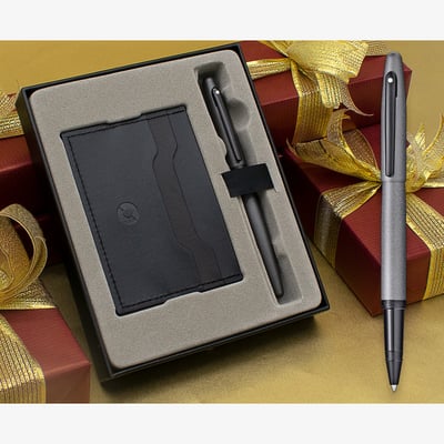 Sheaffer VFM Rollerball Pen - Matte Gunmetal Grey in Luxury Gift Box with Card Wallet