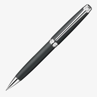 Caran d'Ache Léman Mechanical Pencil - Matte Black Lacquer Rhodium Trim