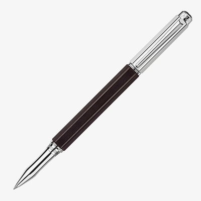 Caran d'Ache Varius Ebony Rollerball - Rhodium Coated