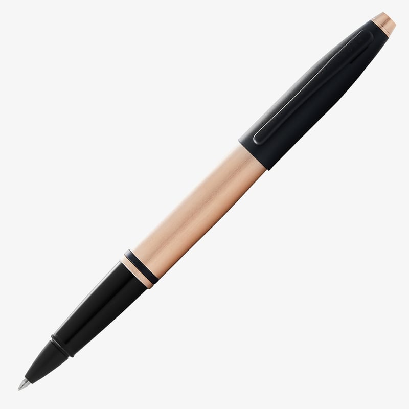 Cross Cross Calais Rollerball Pen - Rose Gold Black Trim