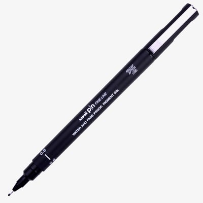 Uni-Ball Pin Drawing Pen - 0.80mm - Black