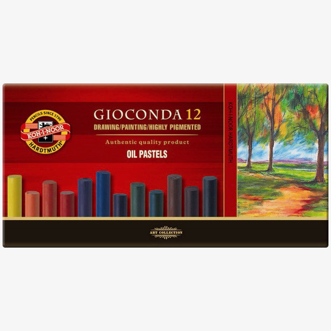 Koh-I-Noor Koh-I-Noor 8352 Artist's Oil Pastels - Assorted Colours (Pack of 12)