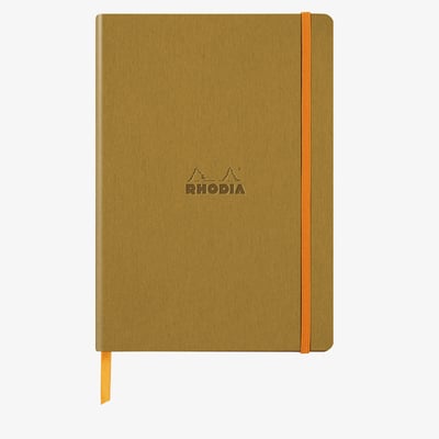 Rhodia Softcover Notebook - A5 - Gold - Dotted