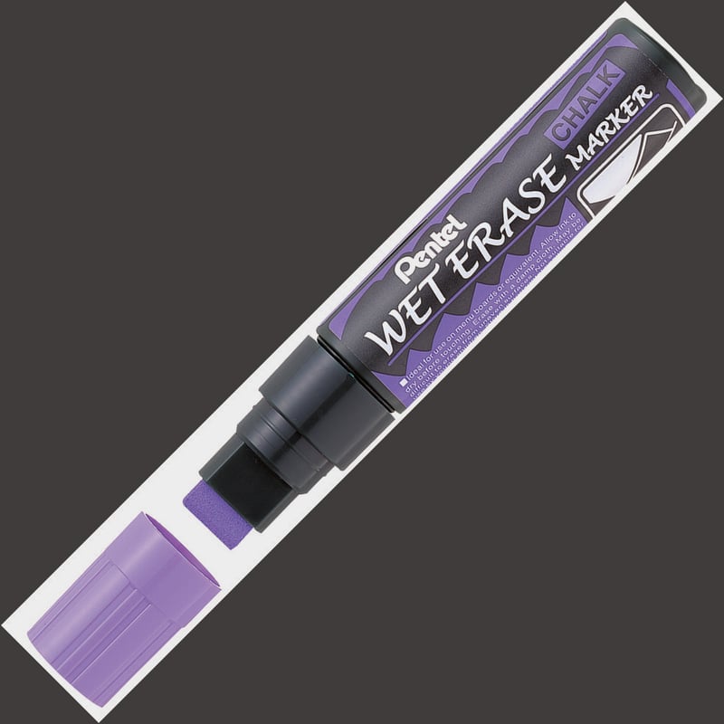 Pentel Pentel Jumbo Wet Erase Chalk Markers - Violet (Wallet of 4)